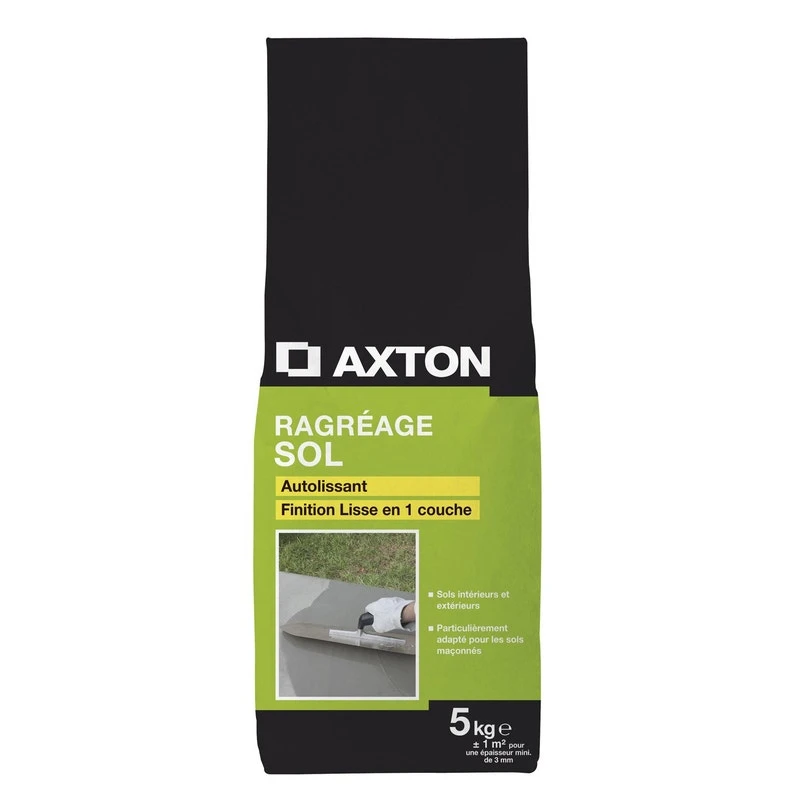 Ragréage Sol Autolissant AXTON, 5 Kg 1 Ragréage Sol Autolissant AXTON, 5 Kg