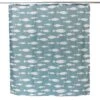 Rideau De Douche En Textile Bleu Baltique N°3 L.180 X H.200 Cm, Maurice SENSEA