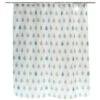 Rideau De Douche En Textile Gris Galet N°3 L.180 X H.200 Cm, Drop SENSEA