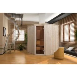 Sauna Traditionnel 2 Ou 3 Personnes WEKA Kasala 177x144cm Poêle Compact 8kw