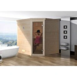 Sauna Traditionnel 2 Ou 3 Personnes WEKA Lahti 124x195cm Poêle Bios 7.5kw