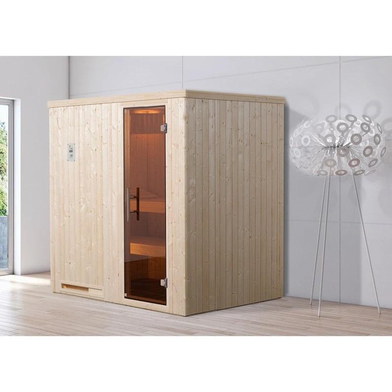 Sauna Traditionnel D’intérieur 2 Ou 3 Personnes WEKA 194x144cm Poêle Compct 6kw 1 Sauna Traditionnel D’intérieur 2 Ou 3 Personnes WEKA 194x144cm Poêle Compct 6kw