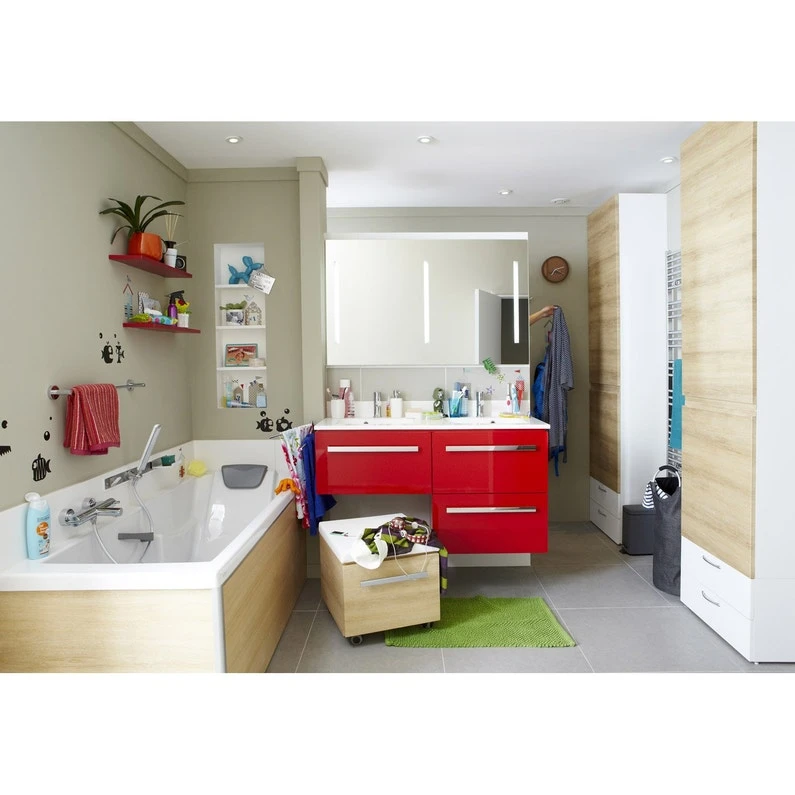 Tablier De Baignoire L.75.5x L.54 Cm Chêne, ALLIBERT Habillage Clip’s 80 Cm 1 Tablier De Baignoire L.75.5x L.54 Cm Chêne, ALLIBERT Habillage Clip’s 80 Cm